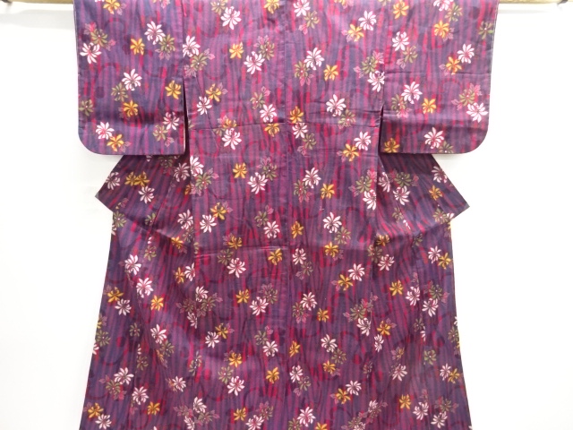 JAPANESE KIMONO / ANTIQUE KIMONO / MAOKA COTTON / FLOWER